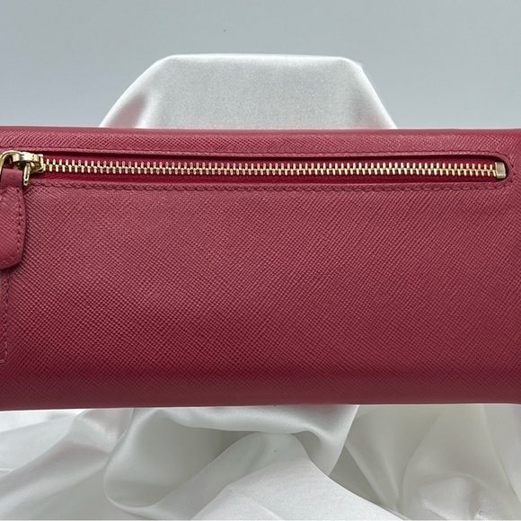 REDUCED! PRADA Saffiano Pink Leather Long Wallet *Full Inclusion* - Picture 8 of 11